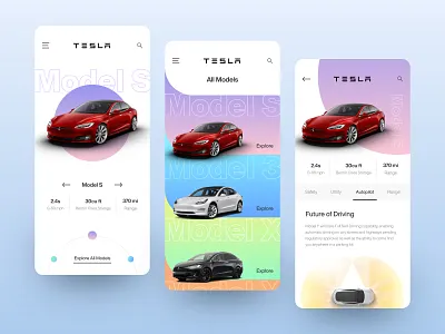 Tesla App after effects animation app app design cybertruck dailydesign dailyui inspiration interaction design interactive interactive prototype motion design motion graphics tesla transition ui user interface ux webdesign