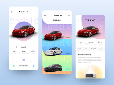 Tesla App after effects animation app app design cybertruck dailydesign dailyui inspiration interaction design interactive interactive prototype motion design motion graphics tesla transition ui user interface ux webdesign