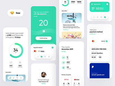 Holio Telco App app design illustration payment ui ux ux ui design uxui
