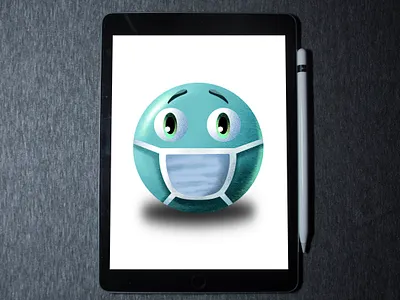 Revival of MASK emoji 😷 illustration in procreate 5 | iPad pro corona corona virus covid 19 cure emoji emoji illustration face mask how to create illustration ipadpro mask prevention procreate virus