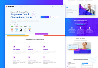Pinwheel Pay Homepage landing page web design website