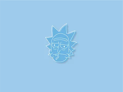 rick clean colorful design graphic illustration minimalistic rick rickandmorty vector