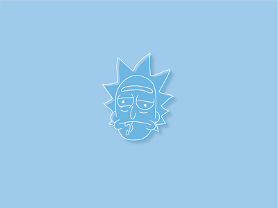 rick clean colorful design graphic illustration minimalistic rick rickandmorty vector