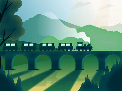 train design illustration ui