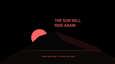 The sun will rise again illustration poster poster art