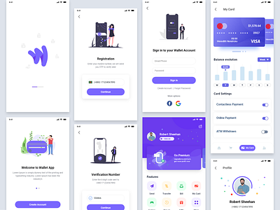 Wallet App digital wallet app mobile app mobile app design my digital wallet new app ui design ux design wallet wallet app