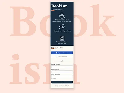 Signup // DailyUI 001 // mobile version dailyui dailyui 001 icon illustration onboarding ui responsive signup web