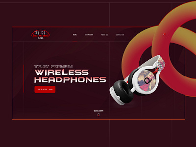 Headphone Company Website earphone headphone sound ui ui design ux ux ui ux design web design wireless