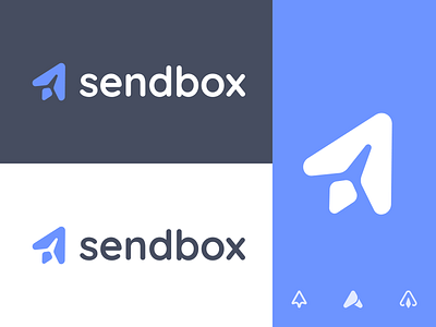 Sendbox logo branding email logo paper plane webflow