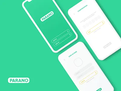 Parano Mobile Application adobe xd app app design applicaiton clean design flat minimal mobile ui ux web