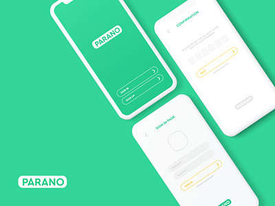 Parano Mobile Application adobe xd app app design applicaiton clean design flat minimal mobile ui ux web