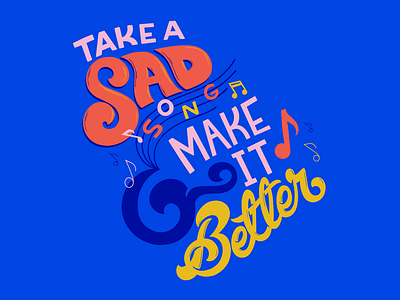 Hey Jude ampersand beatles illustration ipad lettering lyric music procreate typography