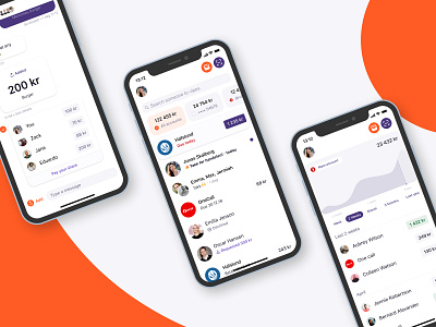 Social finance app design finance fintech flat social ui ux