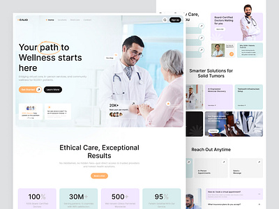 Healthcare Landing Page Design dribbbleshots healthcare landing page landingpage medicalhealthcare landing page ui uidesign ux webdesign