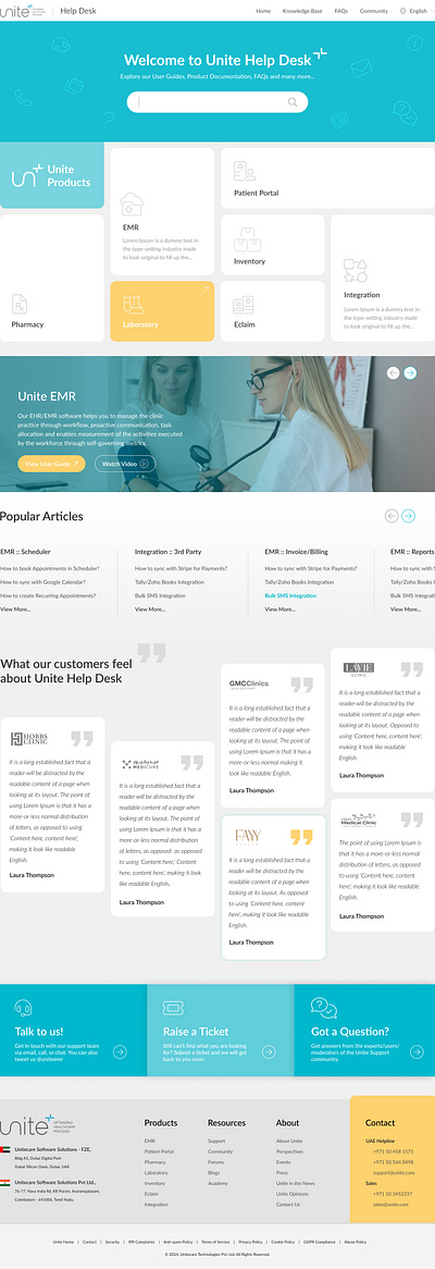 Landing Page - Help Desk help desk landing page