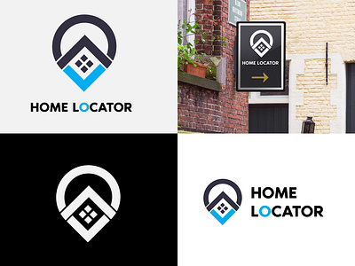 Home Locator brand branding design find graphic design home home location icon locate location logo logo design minimal monochrome search vector