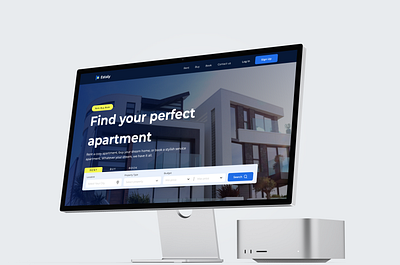 Real Estate Landing Page Hero Section apartment design hero section landing page real estate ui ux