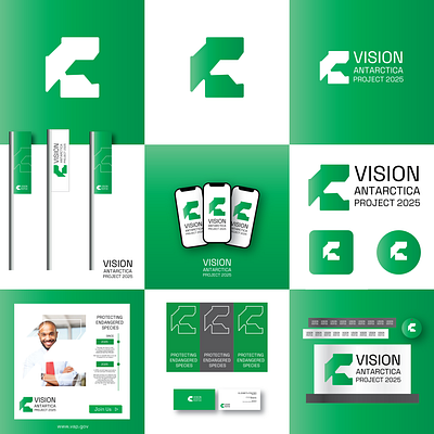 VISION ANTARCTICA PROJECT 2025 brand presentation branding digital assets graphic design illustration logo scientific research vector