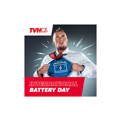 International battery day advertisement banners branding creativity design graphic design marketing web design