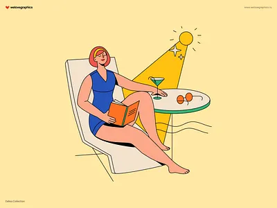 Zalksy beach figma illustration meditation relax sun vector woman