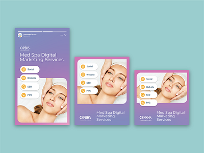 Med Spa Digital Marketing META Ads branding design digital marketing graphic design health icon iconography icons layout design logo med spa skincare spa typography wellness