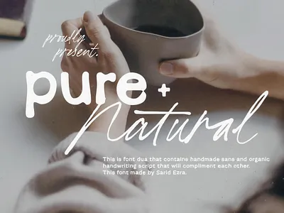 Pure Nature — Organic Font Duo bold download duo elegant font handmade handmade font handwriting handwriting font handwritten pixelbuddha sans serif sans serif font script script font signature type typeface typography typography font