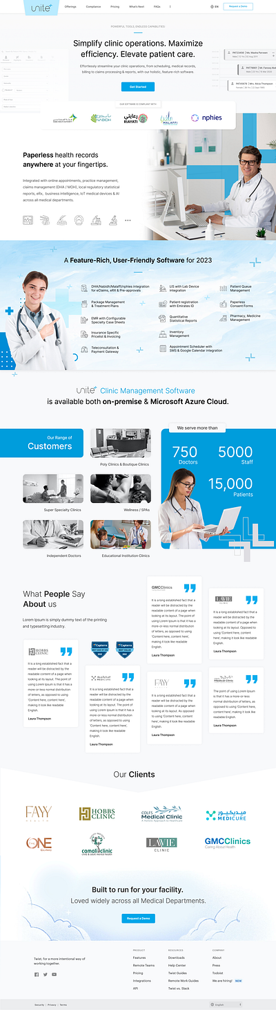 Homepage - SaaS heathcare homepage saas