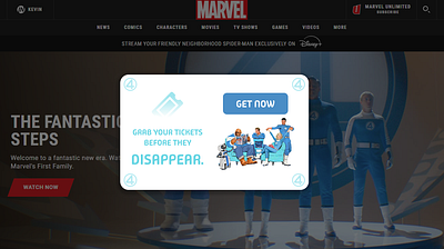 Marvel Popup Overlay marvel overlay popup popup overlay ui ui design uiux ux