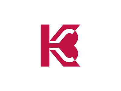 Letter K Love Logo brand brand mark branding costom k creative elegnat finance geomrtric hark k initial k love lettermark logo logo mark love luxury typography visual identity