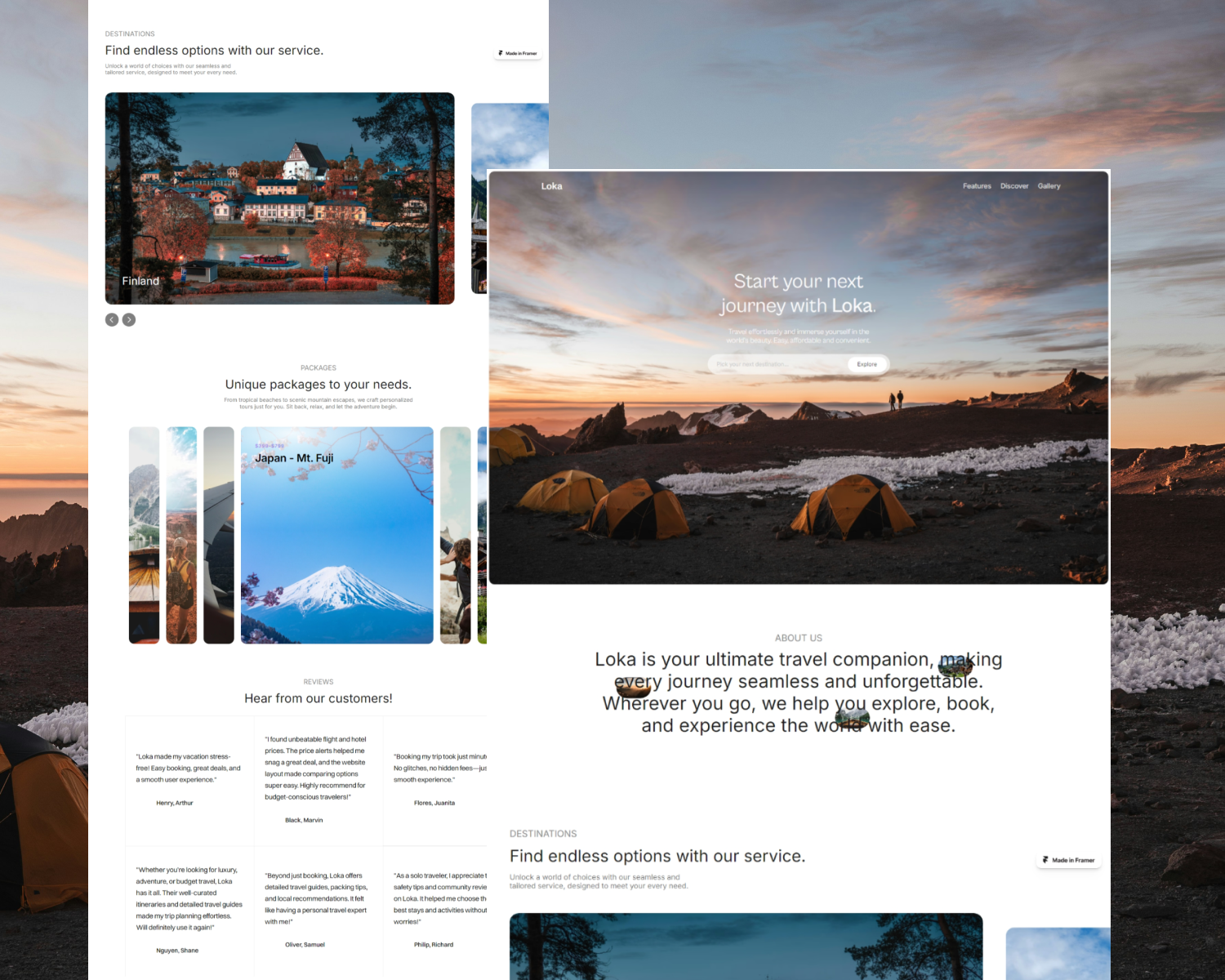 Example of Figma Landing Page Design