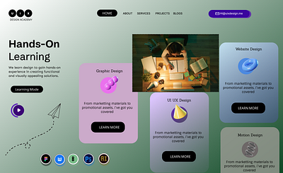 Simple Landing Page basic design landing page learning page study page ui ux