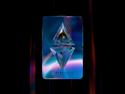 ETH NFT Card-5-1 3d animation blender card cube diamond eth genesis geometry glass gradient nft pass wantline