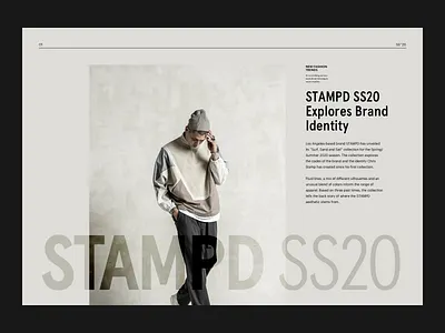 STAMPD Editorial editorial editorial design fashion layout minimal minimalist modern photography typography whitespace