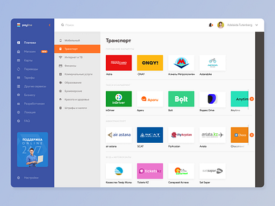 PayLine - Online paying service account auto avia crm login online paying payment railways services tickets transport ux uxui