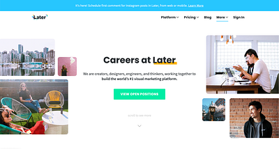 Careers page Redesign marketing site ui web design website