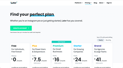 Pricing page Redesign lift optimization pricing pricing table