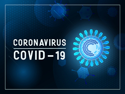 Coronavirys advertising banner blue concept coronavirus covid19 design epidemic illustration neon news pandemic ui ux vector virus