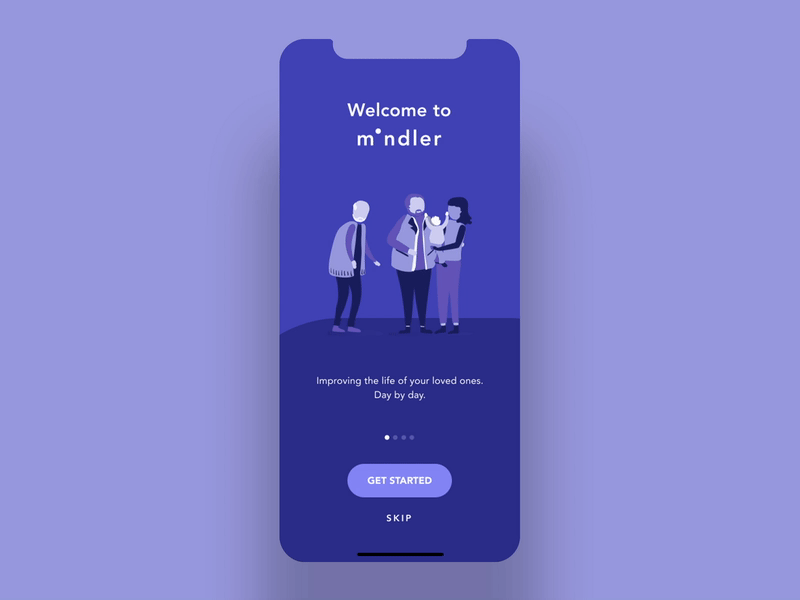 Mindler — Onboarding alzheimer app application dementia health healthapp mindler onboarding onboarding illustration onboarding screen onboarding ui ui uiux ux uxdesign uxui