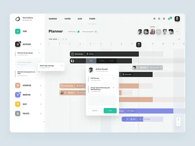Γ Planner page calendar clean dark dashboard dashboard app dashboard template design figma figmadesign ios management app minimal minimalist planner simple team management teamwork ui uiux ux
