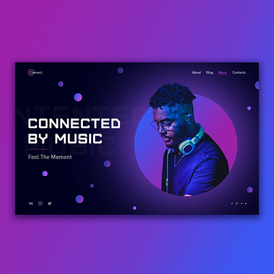 music concept design music ui ux web webdesign