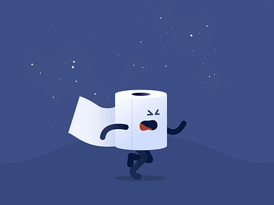 The Chase - TOILET PAPER 2danimation aftereffects animation chasing coronavirus covid19 motiondesign runcycle running toilet paper