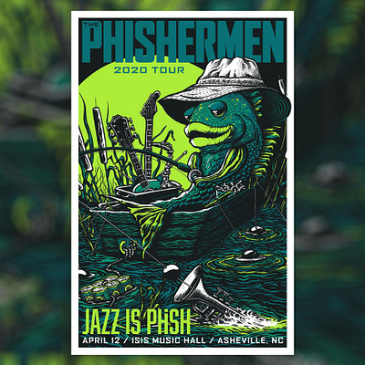 Jazz is Phsh 2020 Tour Poster design gig poster illustration poster screen print