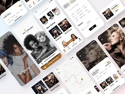 Hair Decoder - A Salon App app app design beauty product beauty salon design mobile ui salon app ui user experience user interface user interface design