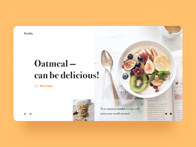 Oatmeal time! breakfast design figma health minimal ui web