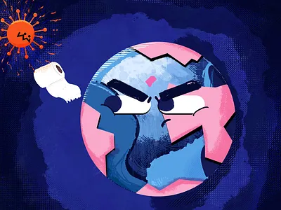 the world against corona brush character corona doodle fight illustration mad toilet toiletpaper vector virus world cup