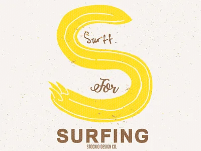 S for Surf branding design illustration ilustrasi vektor