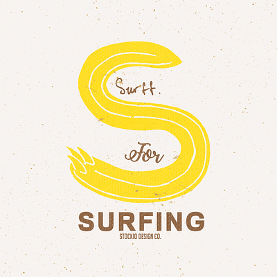 S for Surf branding design illustration ilustrasi vektor