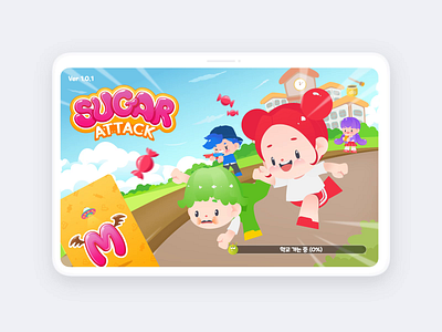 Sugar Attack / Game design ･ Part 1 aftereffects animation animation 2d character character animation character design characters design game game design illustrator motion motion design tablet app tablet design vector