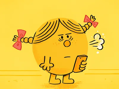 Little Miss and Mr Men cartoon character art doodle illustration kidlitart