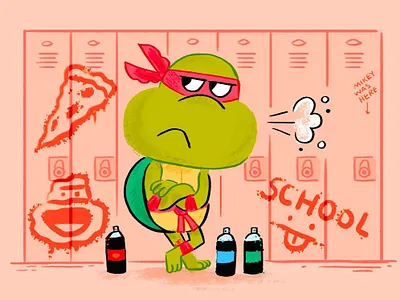 TMNT cartoon character art doodle drawing illustration ninja turtles tmnt